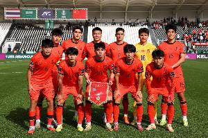 足协官网报道U23国足晋级，标题为中国队小组不败首次晋级赛事8强