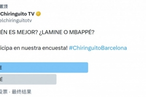 亚马尔、姆巴佩谁更强？六台发起投票，近6成参与者选择亚马尔