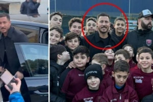 米体：阿扎尔来到意大利宣传联名葡萄酒，并看望足球学校的孩子们