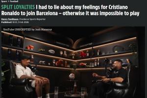 大博阿滕：被巴萨要求称梅西最佳，否则就无法踢球，可我最爱C罗