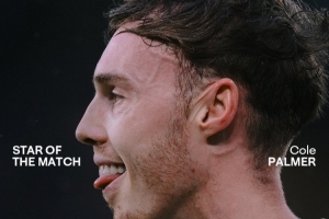 帽子戏法！帕尔默当选对阵狼队一役切尔西队内最佳球员